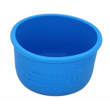 Couvercle de bouteille en verre de protection Manchon de pot Mason en silicone